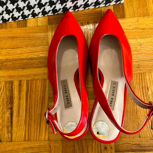 Zara Leather Heeled Shoes - Picture 7 of 8
